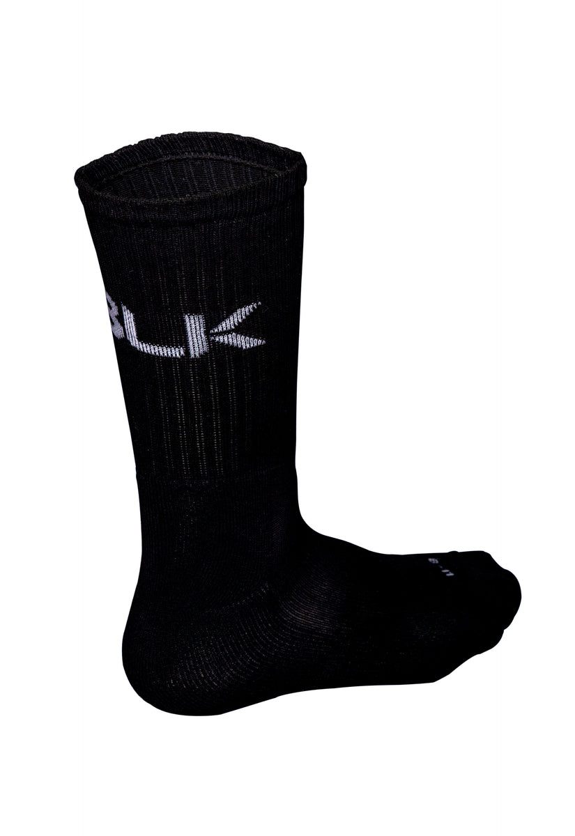 BLK TEK VI Premium Crew Sock - Black – BLK Sport SA