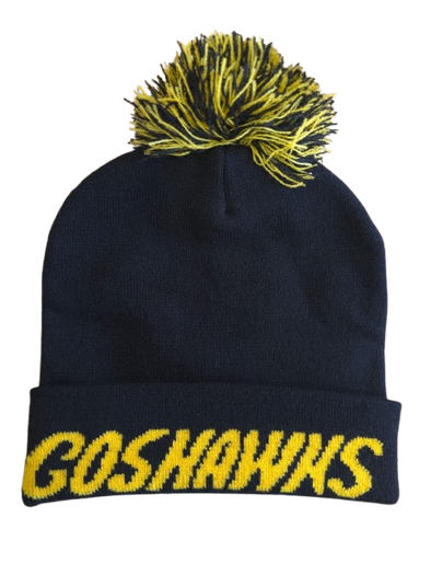 BLK Goshawks Bobble Hat - Navy/Yellow