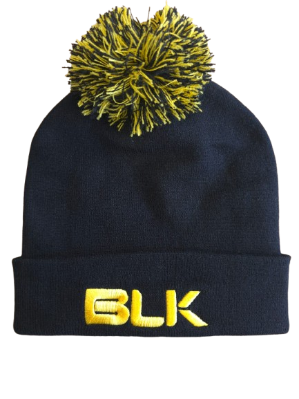 BLK Goshawks Bobble Hat - Navy/Yellow