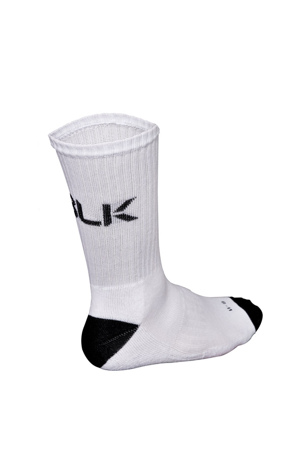 BLK TEK VI Premium Crew Sock – White